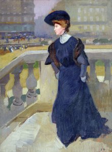 Madame Renoux på trinnene til treenighetskirken, 1904